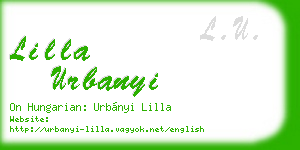 lilla urbanyi business card
